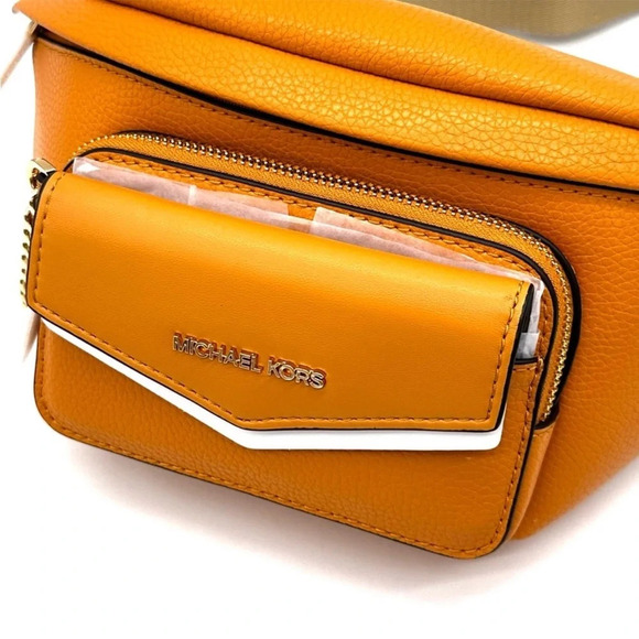 Michael Kors Maisie Large 2 in 1 Sling Pack Crossbody Bag Cider